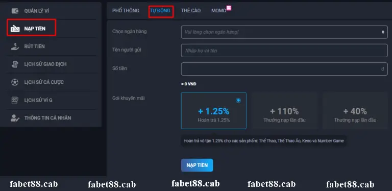 Hướng dẫn nạp tiền fabet an toàn bảo mật